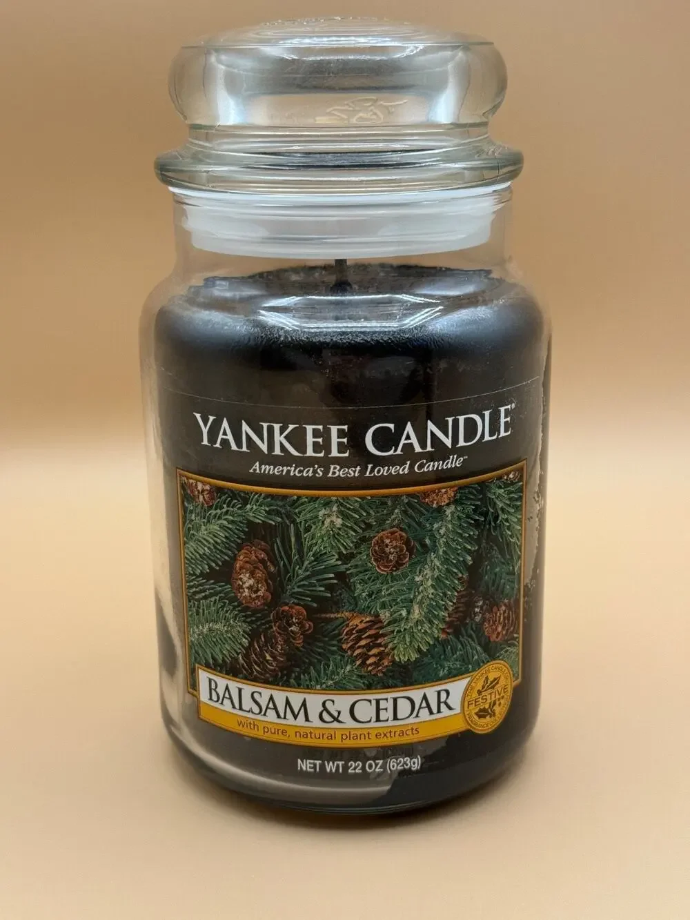 🌲 Yankee Candle Balsam & Cedar 22oz Large Jar 1 Wick Holiday Scent